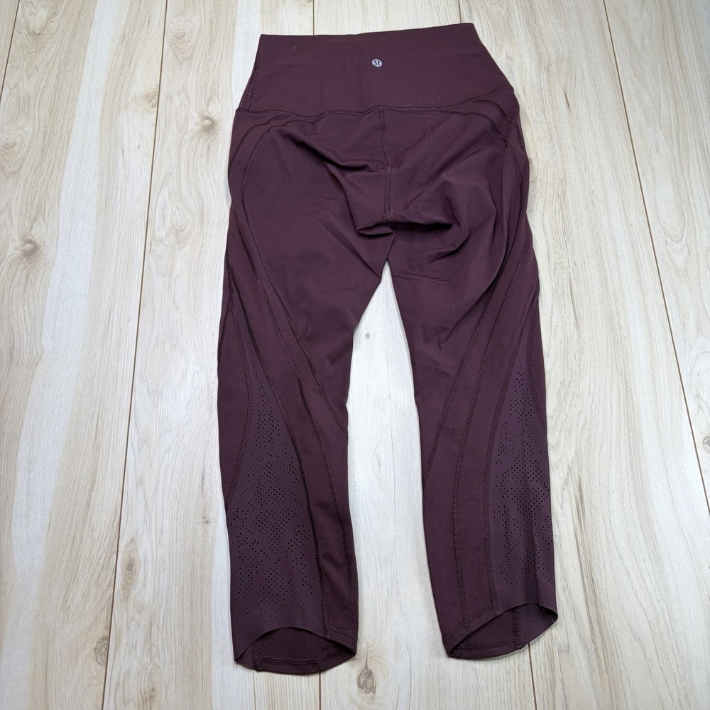 Lululemon Women's All the Right Places II Maroon Leggings Size 6 - Picture 7 of 9
